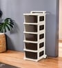 Cream Storage Rolling Cart With Wheels 5 Layer