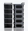 Grey Storage Rolling Cart With Wheels 5 Layer