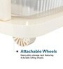 Cream Storage Rolling Cart With Wheels 5 Layer