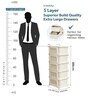 Cream Storage Rolling Cart With Wheels 5 Layer