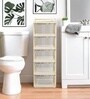 Cream Storage Rolling Cart With Wheels 5 Layer