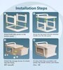 Cream Storage Rolling Cart With Wheels 5 Layer