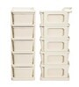 Cream Storage Rolling Cart With Wheels 5 Layer