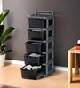 Grey Storage Rolling Cart With Wheels 5 Layer