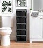 Grey Storage Rolling Cart With Wheels 5 Layer