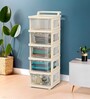Cream Storage Rolling Cart With Wheels 5 Layer