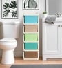 Cream Storage Rolling Cart With Wheels 5 Layer