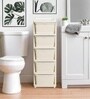 Cream Storage Rolling Cart With Wheels 5 Layer