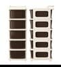 Cream Storage Rolling Cart With Wheels 5 Layer