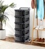 Grey Storage Rolling Cart With Wheels 5 Layer