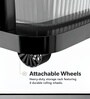 Black Storage Rolling Cart With Wheels 5 Layer