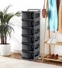 Grey Storage Rolling Cart With Wheels 6 Layer