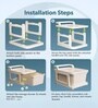 Cream Storage Rolling Cart With Wheels 6 Layer