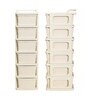 Cream Storage Rolling Cart With Wheels 6 Layer