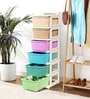 Cream Storage Rolling Cart With Wheels 6 Layer
