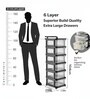 Black Storage Rolling Cart With Wheels 6 Layer