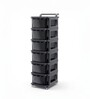 Grey Storage Rolling Cart With Wheels 6 Layer