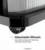 Black Storage Rolling Cart With Wheels 6 Layer
