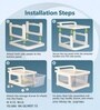 Cream Storage Rolling Cart With Wheels 6 Layer