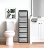 Black Storage Rolling Cart With Wheels 6 Layer