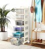 Cream Storage Rolling Cart With Wheels 6 Layer