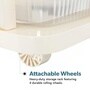 Cream Storage Rolling Cart With Wheels 6 Layer