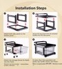Black Storage Rolling Cart With Wheels 6 Layer