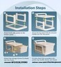 Cream Storage Rolling Cart With Wheels 7 Layer