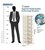 Cream Storage Rolling Cart With Wheels 7 Layer