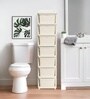 Cream Storage Rolling Cart With Wheels 7 Layer