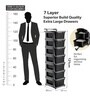 Grey Storage Rolling Cart With Wheels 7 Layer