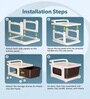 Cream Storage Rolling Cart With Wheels 7 Layer