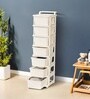 Cream Storage Rolling Cart With Wheels 7 Layer
