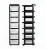 Black Storage Rolling Cart With Wheels 7 Layer
