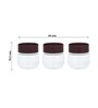 Varmora Store N Stack | Dry Storage Plastic Containers | Easy-Open Airtight Lid | Transparent Plastic Canisters | Set of 3- 500 ml each- Brown