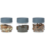 Varmora Store N Stack | Dry Storage Plastic Containers | Easy-Open Airtight Lid | Transparent Plastic Canisters | Set of 3- 500 ml each- Grey