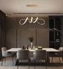 Storiyo Modern LED Chandelier | Height Adjustable Luxury Ceiling Light | 3 Color Modes |French Gold Finish| Designer Lighting for Dining, Breakfast Table, Office Table