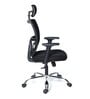 Storm Breathable Mesh Ergonomic Chair in Black Colour with headrest