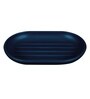 Dark Blue Plastic Counter Top Bathroom Accessories, Set of 4