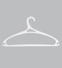 Plastic White Hanger, Set of 8