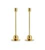 Gold Strate Candle Stand Set Of 2