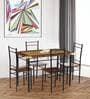 Stratus 4 Seater Dining Set in Black Finish