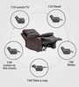 Stratus Leatherette Manual 1 Seater Recliner In Brown Colour