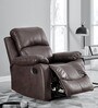 Stratus Leatherette Manual 1 Seater Recliner In Brown Colour