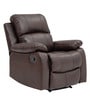 Stratus Leatherette Manual 1 Seater Recliner In Brown Colour