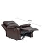 Stratus Leatherette Manual 1 Seater Recliner In Brown Colour