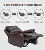 Stratus Leatherette Manual 1 Seater Recliner In Brown Colour