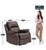 Stratus Leatherette Manual 1 Seater Recliner In Brown Colour