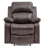 Stratus Leatherette Manual 1 Seater Recliner In Brown Colour