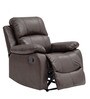 Stratus Leatherette Manual 1 Seater Recliner In Brown Colour